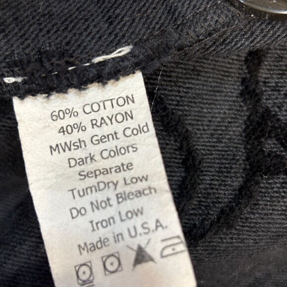 Vintage CMC Tapestry Black Floral Embroidered Coat Jacket Small Artsy C067 -14 - Picture 10 of 16